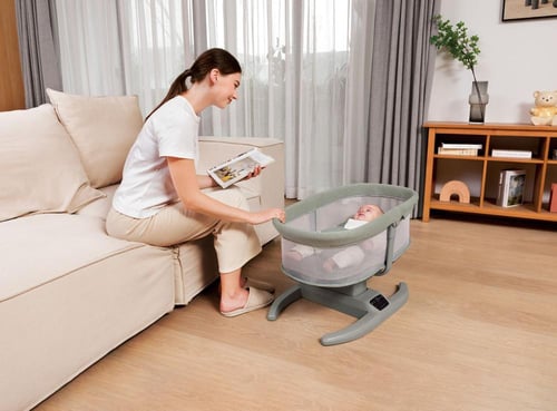 ماستيلا سرير / أرجوحة أطفال كهربائي ذكي 7 في 1 مع...