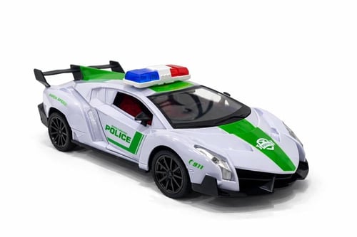 سيارة شرطة رياضية سريعة - تحكم عن بعد وإضاءة
