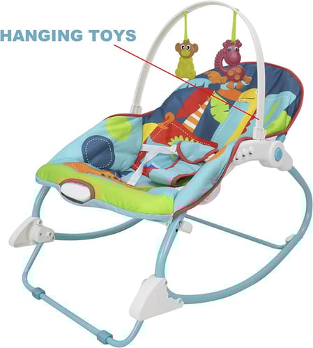 رسي هزاز من بلوبيرد للأطفال الرضع، يتمتع بـ4 أوضاع...