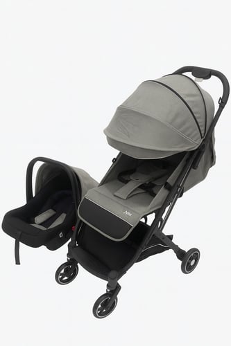 عربة أطفال بورباي 2 في 1 مع مقعد سيارة | خفيفة الو...