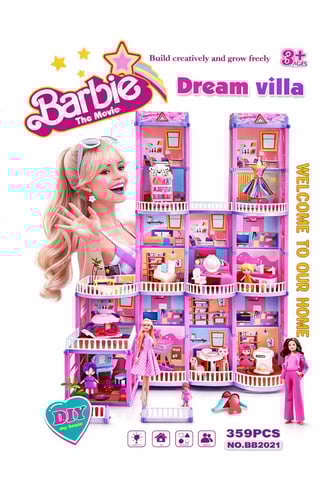 لعبة منزل الأحلام باربي فيلا دي آي واي - ٣٣٤ قطعة...