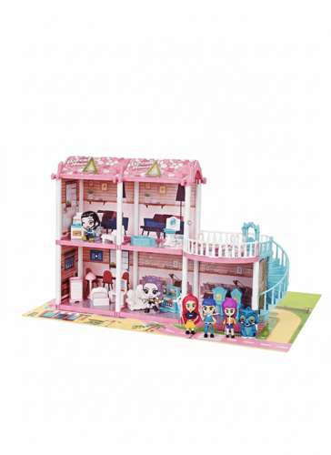 طقم منزل دمى فيلا ديمون هانترز كيه-بوب – بيت دمى D...