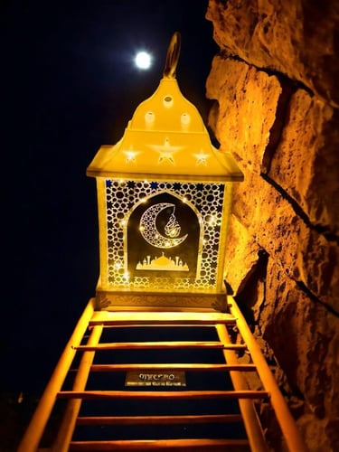 فانوس ضوء وانشودة مرحب مرحب يا هلال JY-4 ب 2 لون ا...