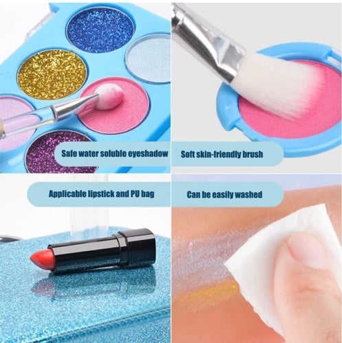 مجموعة مكياج أطفال - 21 قطعة قابلة للغسل