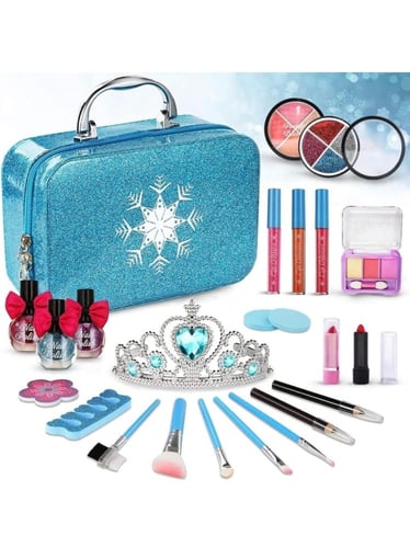 مجموعة مكياج أطفال - 21 قطعة قابلة للغسل