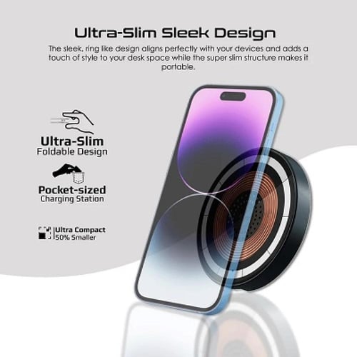 شاحن لاسلكي 2 في 1 MagRing بتقنية MagSafe من Proma...