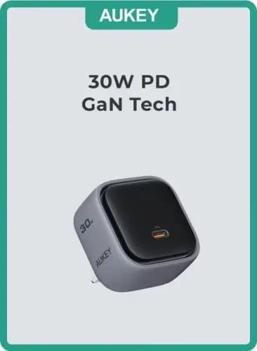 شاحن جداري ايكي كوميت 30 واط بتقنية GaN وشحن سريع...