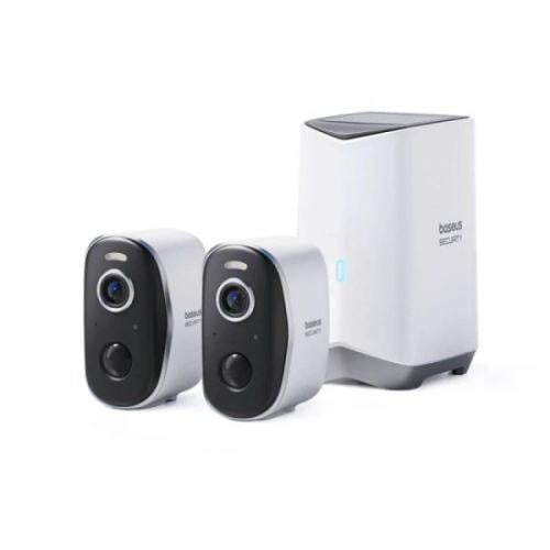 مجموعه كاميرات خارجيه للامن المنزلي - ابيض من Base...