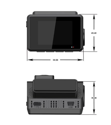 داش كام M700 بدقة 4K (امامي-خلفي) مع GPS