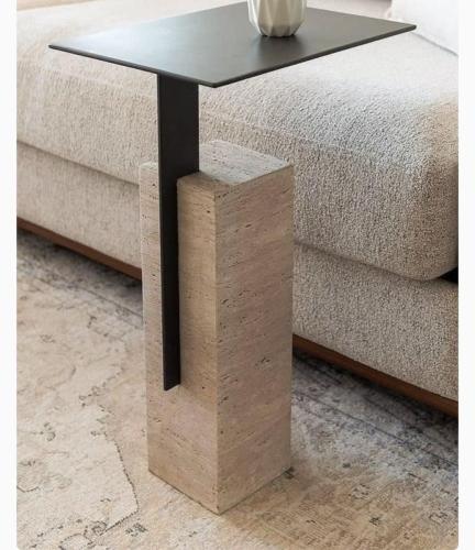 طاولة خدمة رخام ترافنتينو طبيعي