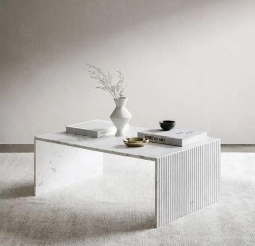 طاولة قهوة رخام طبيعي