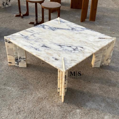 طاولة قهوة رخام طبيعي