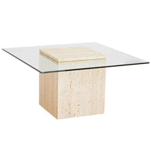 طاولة قهوة رخام ترافنتينو