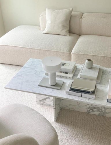 طاولة قهوة رخام طبيعي