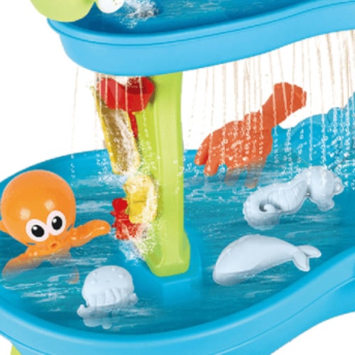 طاولة لعب مائية ورملية للأطفال مع شلال وألعاب بحري...
