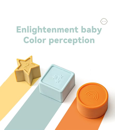 Silicone Geometry Stacking Toy - لعبة الأشكال الهن...