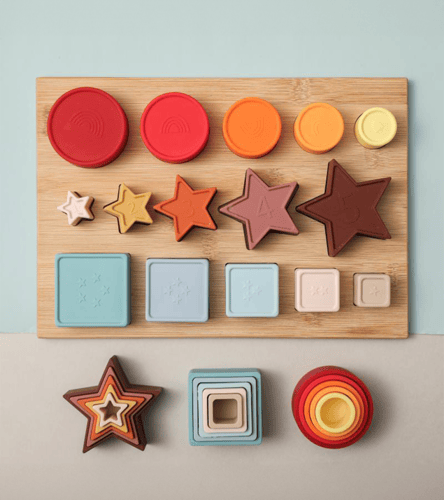 Silicone Geometry Stacking Toy - لعبة الأشكال الهن...