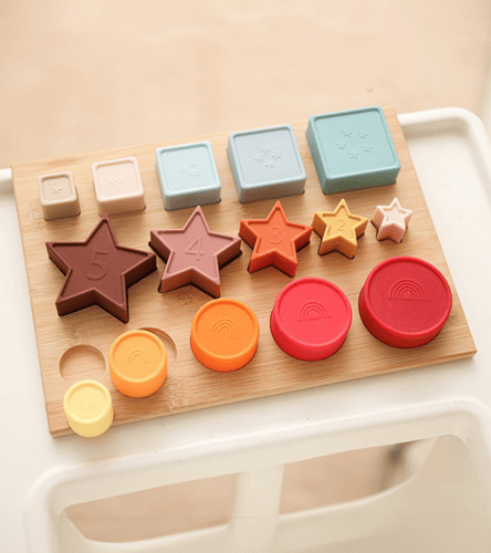 Silicone Geometry Stacking Toy - لعبة الأشكال الهن...
