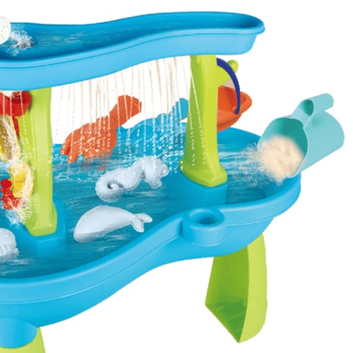 طاولة لعب مائية ورملية للأطفال مع شلال وألعاب بحري...