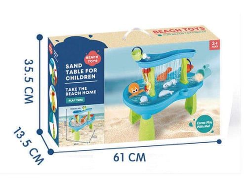 طاولة لعب مائية ورملية للأطفال مع شلال وألعاب بحري...