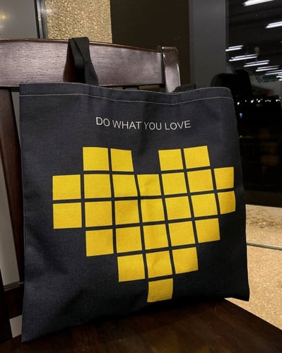 tote bag - yellow love