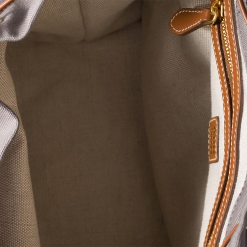 حقيبة ظهر من الكانفا والجلد - miumiu