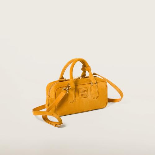 حقيبة ميوميو أصفر مخمل - miumiu