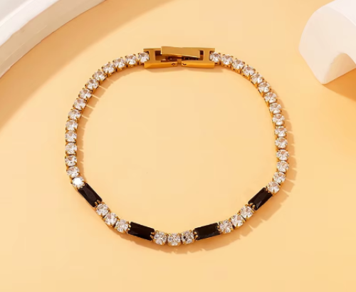 اسوارة ستانليس ستيل مطلي بالذهب عيار 18