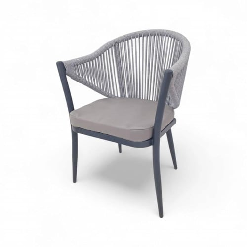 كرسي مريح على خطوط فاخرة بلون رمادي سعر منافس من ك...