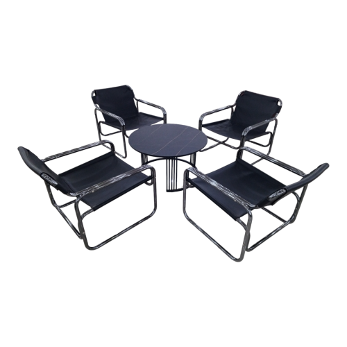 طقم جلسة فاخر 1+4 جلد