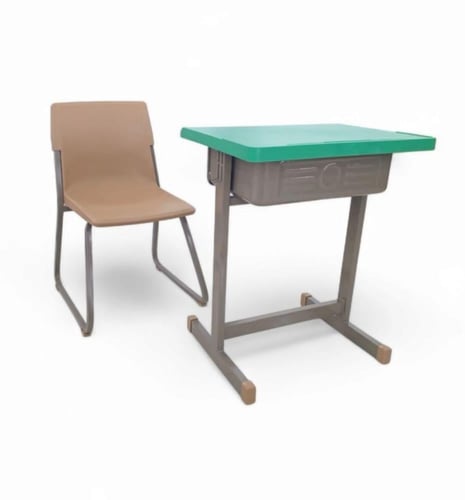 طاولة دراسة للطلاب اخضر فيبر على معدن