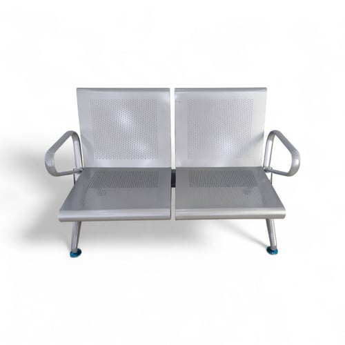 كراسي إنتظار ثنائية حديد لون رصاصي