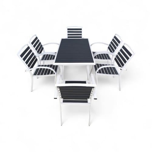 طقم جلسة خارجية متكامل من طاولة وكراسي بتصميم عصري