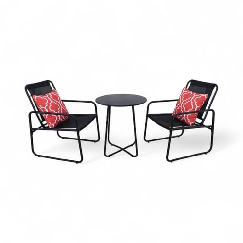 طقم جلسة خارجية عملية وعصرية – كرسيين مريحين مع طا...