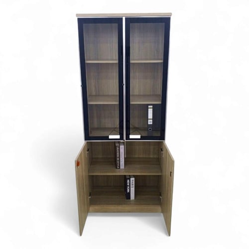 دولاب ملفات درفتين زجاج مميز من كونسنت