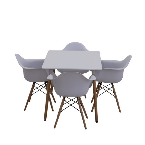 طقم جلسة طاولة واربعة كراسي مريحة