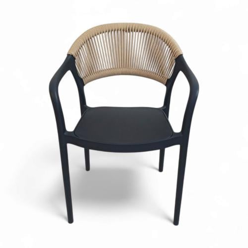 كرسي انيق فيبر لون اسود من كونسنت