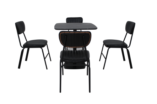 طقم جلسة جلد 1+4