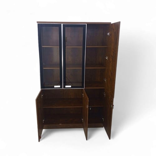 دولاب ملفات واسع بادراج لون بني خشب MDF