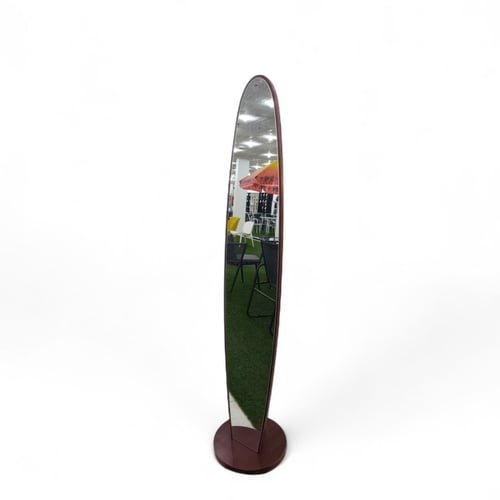 مراية مدخل طولية قابلة للدوران، بإطار خشب MDF متوف...