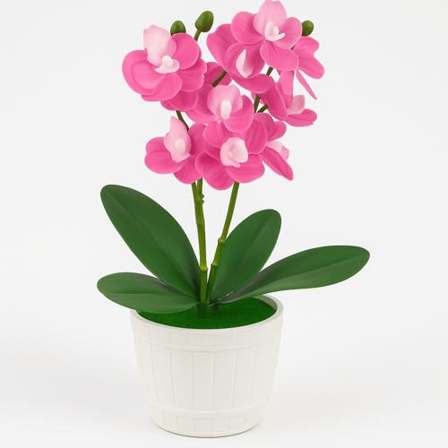 ورد صناعي مع فازه بلاستيك