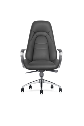 كرسي دوار ظهر طويل جلد