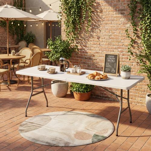 طاولة فيبر مسطيل قابلة للطي 150 سم