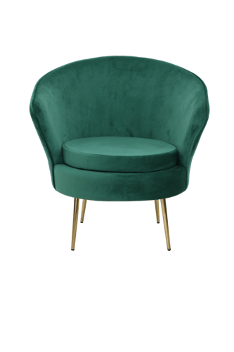 كرسي مخمل قطيفة بأرجل ذهبية