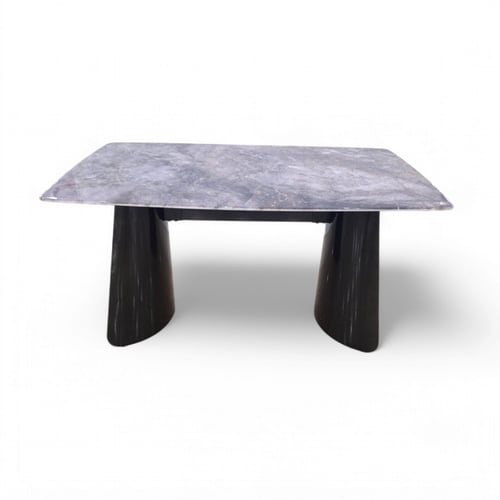 طقم طاولة طعام 1+4 سطح رخام بعروق زرقه