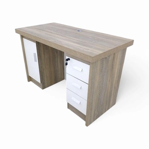 طاولة مكتب مميزة بأدراج جانبية خشب MDF لون كموني