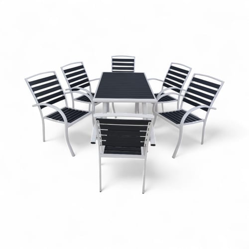 طقم جلسة خارجية متكامل من طاولة وكراسي بتصميم عصري