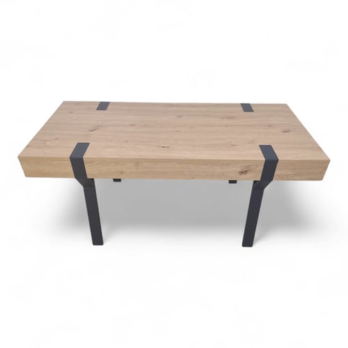 طاولة خدمة خشبية عصرية بقاعدة حديد