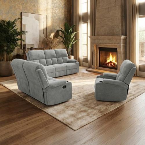 طقم كنب استرخاء فاخر – 6 مقاعد (مفرد + ثنائي + ثلا...