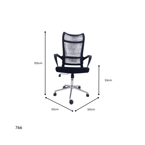 كرسي مكتب دوار جلسه قماش ظهر شبك قاعده حديد لون أس...